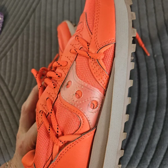 Saucony Women's Bright Orange Sneakers - Picture 8 of 9
